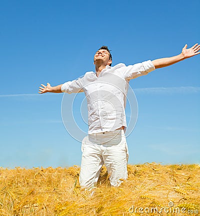 Healthy carefree man Stock Photo