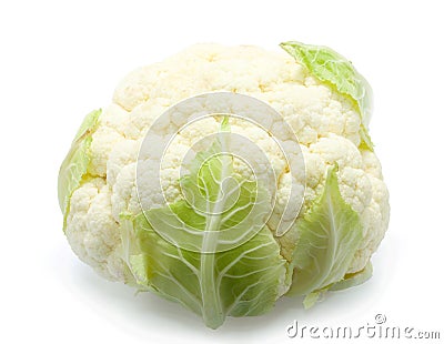 Healthy cauliflower over white Stock Photo