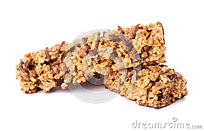 Healthy chocolate cereal bar Stock Photo