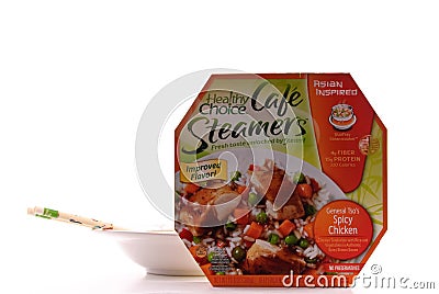 Healthy Choice Microwaveable Lunch Editorial Stock Photo