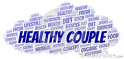 Healthy Couple word cloud Stock Photo