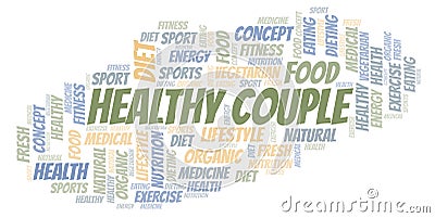 Healthy Couple word cloud Stock Photo