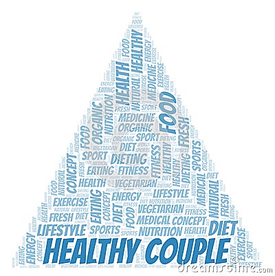 Healthy Couple word cloud. Stock Photo