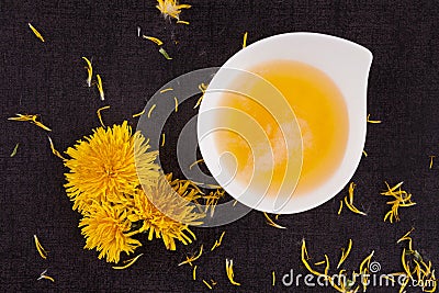 Healthy dandelion honey Stock Photo