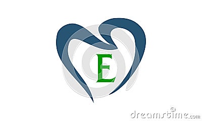 Healthy Dental Care Letter E Vector Illustration