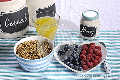 Healthy diet high dietary fiber breakfast Stock Photo