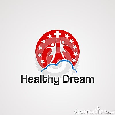 Healthy dream logo vector, icon, element, and template for company Vector Illustration