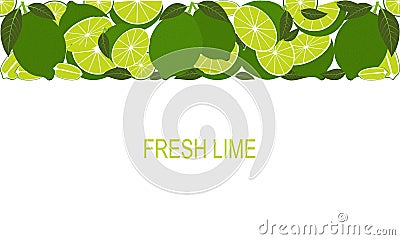 Vector fresh lime template suitable for banners, magazines, websites, restaurants and menus. Vector Illustration