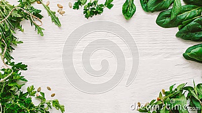 Healthy eating natural seasoning flavoring herbs Stock Photo