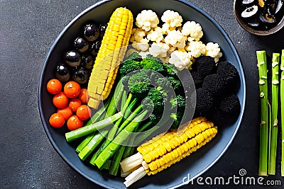 Healthy eating, trendy food for protection from viruses, immunity concept. Alkaline dietary products - fruits Stock Photo