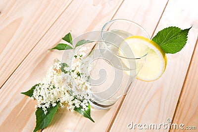 Healthy elder flower juice Stock Photo