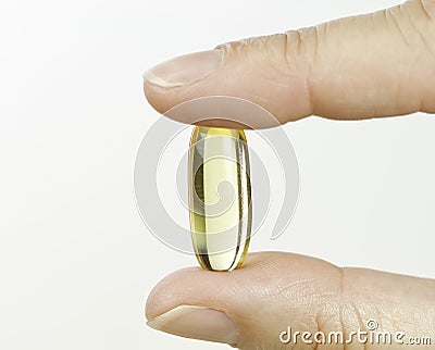 Healthy fish oil tablet Stock Photo