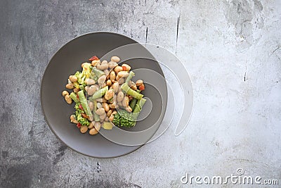 Healthy Five Bean Salad Stock Photo
