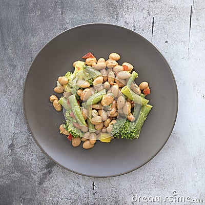 Healthy Five Bean Salad Stock Photo