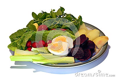 Healthy five a day salads Stock Photo