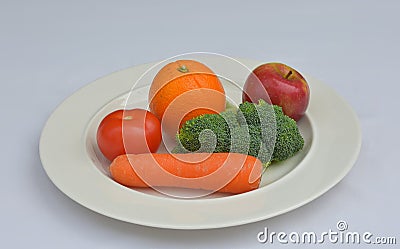 A Healthy Five Fruit and Vegetables a day Stock Photo