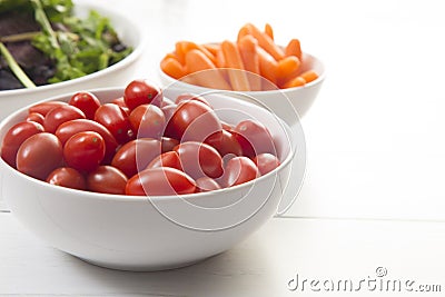 Healthy Fixings for a Beauitful Salad Stock Photo