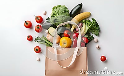 Healthy food in the bag Stock Photo