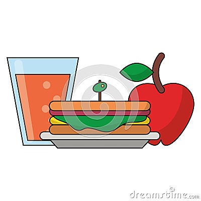 Healthy food cartoons Vector Illustration