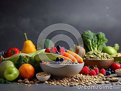 Healthy food clean eating selection Stock Photo