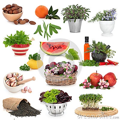 Healthy Food Collection Stock Photo