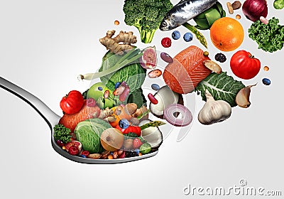 Healthy Food Eating Stock Photo