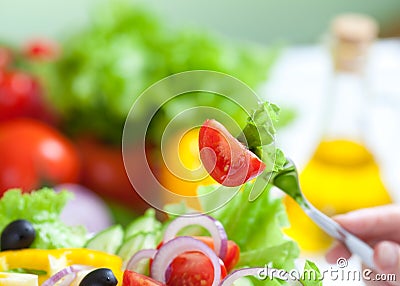 Healthy food fresh vegetable salad Stock Photo