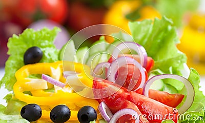 Healthy food fresh vegetable salad Stock Photo