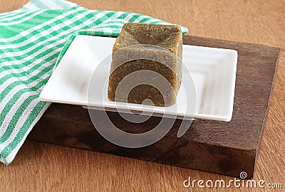 Healthy Food Jaggery or Unrefined Sugar Stock Photo