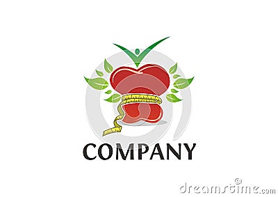 Healthy food logo concept Vector Illustration