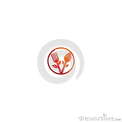 Healthy Food Logo design. Organic Food Logo . Vector Illustration