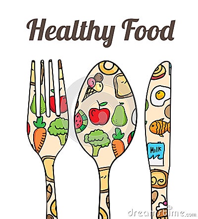 Healthy food Vector Illustration