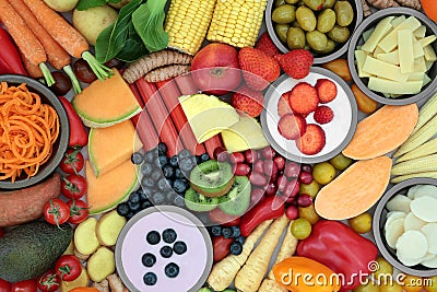 Healthy Food to Treat Irritable Bowel Syndrome Stock Photo
