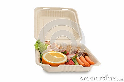 Healthy food on togo lunchbox Stock Photo