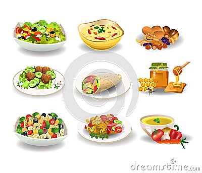 Healthy food Vector Illustration