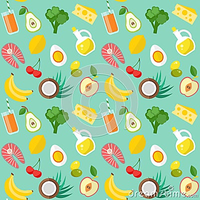 Healthy food vector template Vector Illustration