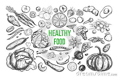 Healthy food vector Vector Illustration