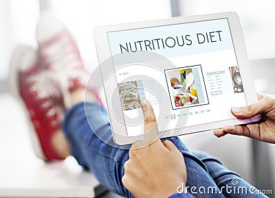 Healthy Foods Wellbeing Lifestyle Nutrition Concept Stock Photo