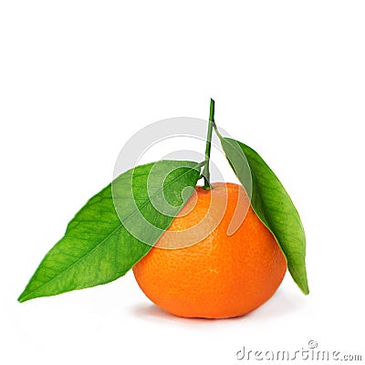Healthy fresh orange tangerines on the white background Stock Photo