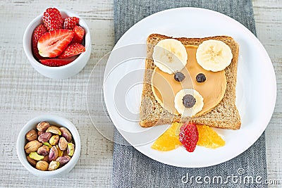 Healthy and fun snack for kids Stock Photo