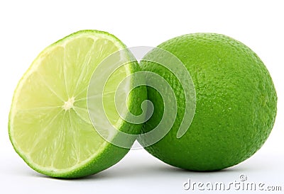 Healthy green lime fruit Stock Photo