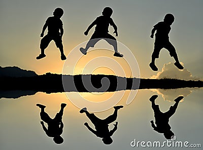 Healthy, happy and energetic children Stock Photo