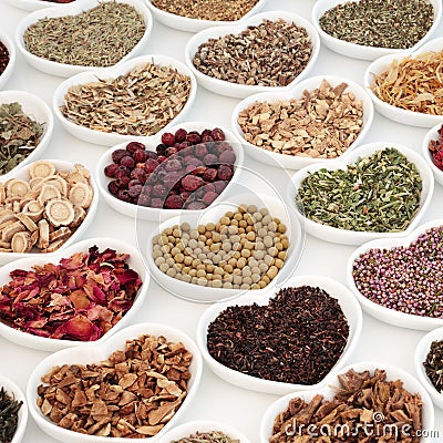 Healthy Herb Teas Stock Photo