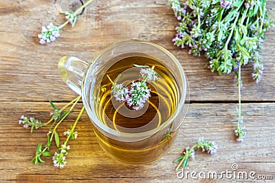 Herbal wild thyme tea Stock Photo