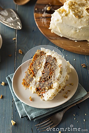 Healthy Homemade Carrot Cake Stock Photo