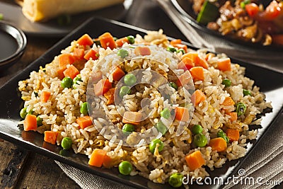 Healthy Homemade Fried Rice Stock Photo