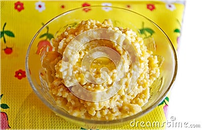 Healthy homemade millet porridge Stock Photo