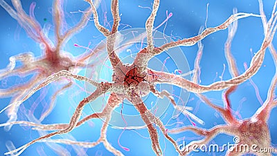 A healthy human nervous cell Cartoon Illustration