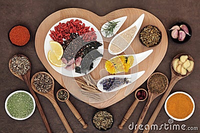 Healthy Immune Boosting Food Stock Photo