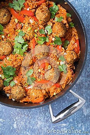 Healthy Jambalaya Recipe Stock Photo